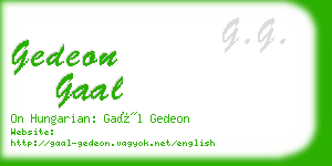 gedeon gaal business card